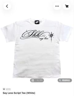 shhh say less script tee Sサイズ 筆記体のサムネイル