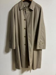 美品】90s バーバリー ステンカラーコート 国産 インナー付 2枚袖