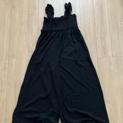 ブラック サロペット オールインワン フリルのサムネイル
