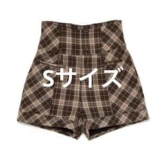 andmary High waist check pants brown S - メルカリ