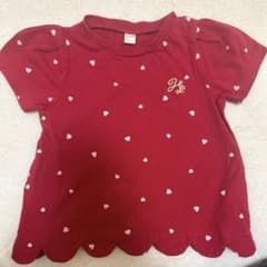 apres les cours ハート柄 半袖Tシャツ レッドのサムネイル