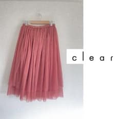 clear カラーチュールスカート 濃いめピンクのサムネイル