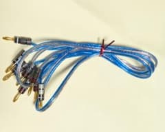 高音質スピーカーケーブル 両端バナナプラグ 0.9m×2のサムネイル