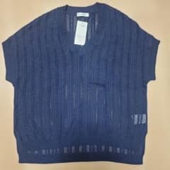 a.v.v standard ネイビー Vネック 半袖 Mのサムネイル