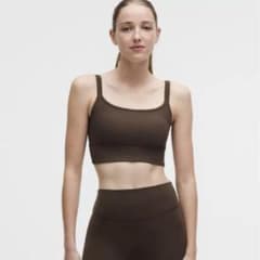 lululemon リブ編み ブラトップ　ブラウン サイズ6 美品 lululemon リブ編み ブラトップ ブラウン サイズ6 美品 - メルカリ