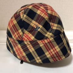 ヴィヴィアンウエストウッドマン バケットハット オーブ刺繍 チェック イタリア製 ヴィヴィアンウエストウッドマン バケットハット オーブ刺繍 チェック
