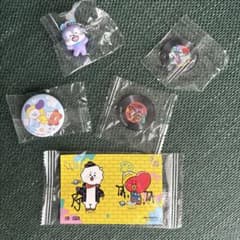 BT21 캔 배지 피겨 스티커 5점 세트