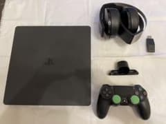 PS4本体　純正コントローラー、純正背面ボタン付き　純正ヘッドホンのサムネイル