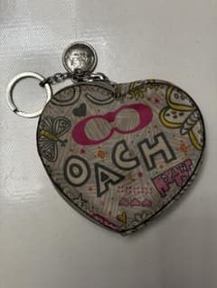 COACH ハート型 コインケース キーリング付きのサムネイル