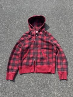 OLD UNIQLO ダブルジップ チェック ジップパーカー - メルカリ
