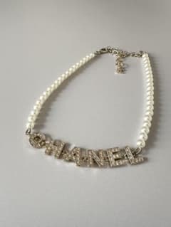 CHANEL ロゴ ネックレス パール