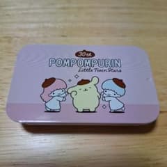 ポムポムプリン 30周年記念スライド式缶ケース　リトルツインスターズとコラボのサムネイル