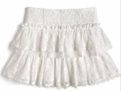 GRL pm789 ♡ インパン裏地付きティアードフリルレースミニスカートのサムネイル