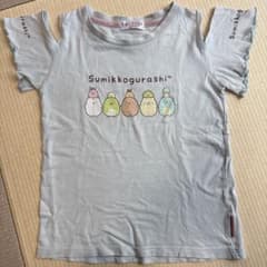 すみっコぐらし 半袖Tシャツ 水色 130cm 肩空きのサムネイル