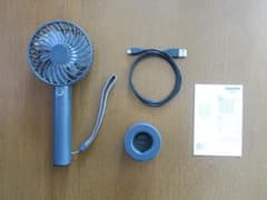 ニトリ 充電式ハンディファン HF316 グレーのサムネイル
