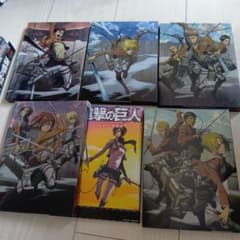 Attack on Titan DVDs 1, 3-6, and full-color books