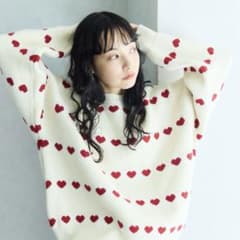 【FREAK’S STORE】ラインハート柄ニット オフホワイトのサムネイル