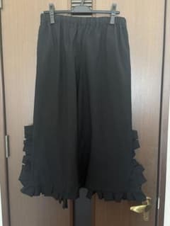 COMME des GARCONS フリルワイドパンツ ブラックのサムネイル