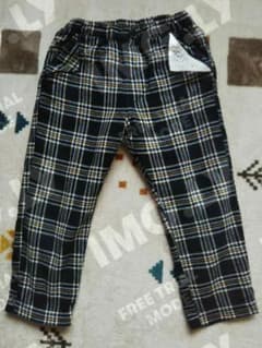 【used】☆美品☆  SLAPSLIP  裏起毛チェックパンツ110cmのサムネイル
