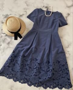 2024ss【トゥービーシックTO BE CHIC】デニムカットワークワンピース 2024ss【トゥービーシックTO BE CHIC】デニムカットワークワンピース