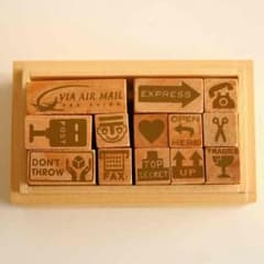 ●サトさま専用●スタンプ はんこ セット 箱入り POST OFFICEのサムネイル