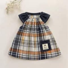 ハンドメイド　犬服　チェック柄 ワンピースのサムネイル