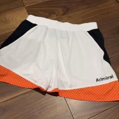 Admiral テニス用ショートパンツ ホワイト ブラック オレンジ サイズM