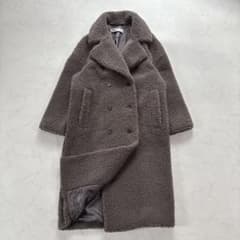 ZARA ダブルフェイス　フェイクボア　テディベアコート　ロング丈　美品　XS 極美品✨️♡ZARA テディベアコート ボア ロングコート ダブルブレスト