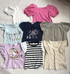 女の子ベビー/夏物バーバリー半袖トップス　まとめ売り90cm キッズベビー半袖90まとめ売り8点セット 保育園着 女の子 夏服 - メルカリ