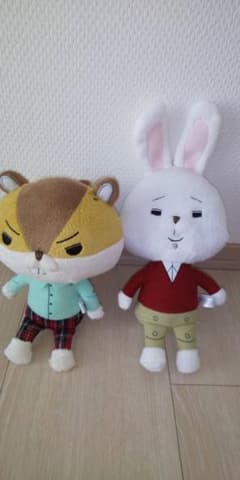 紙兎ロペとアキラ先輩のぬいぐるみのサムネイル