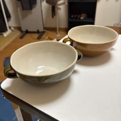 スープボウル2個セット 両手付き 陶器のサムネイル