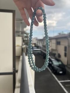 天然翡翠 グァテマラ産A貨 青系本翡翠 ネックレス 3連 ブレスレット 約 