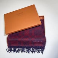 LOUIS VUITTON カシミヤマフラー ダークレッド/ネイビーのサムネイル