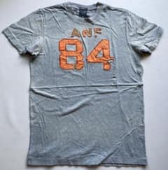 未使用◇00sアバクロヴィンテージTシャツM◇アップリケロゴ杢グレーY2K 