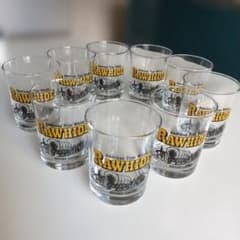 当時物、非売品、昭和レトロ SUNTORY RAW HIDE グラス 9個セットのサムネイル