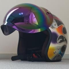 72JAM 2018年製 ジェットヘルメット ファイヤーパターン 逸品モノ
