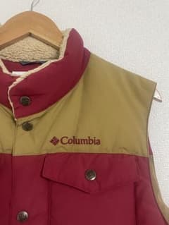 Columbia ダウンベスト 赤/ベージュのサムネイル