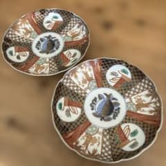 古伊万里風 和模様の波型皿 2枚セット - メルカリ