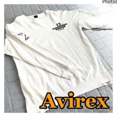即購入◎⭐️アヴィレックス　ホワイト　長袖Ｔシャツのサムネイル