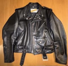 90s Schott 618 ダブルライダースジャケット ブラック size40のサムネイル