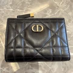新品未使用　Dior Caro Dahlia 二つ折り財布 ブラックのサムネイル