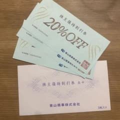 青山商事 20%OFF割引券 3枚のサムネイル