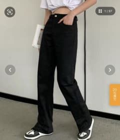 新品未使用タグ付♡ABITOKYO ハイウエストストレッチデニムセミワイドパンツのサムネイル