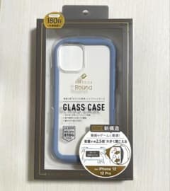 新品 GLASS CASE iPhone12 12pro 用ガラスケース 水色のサムネイル