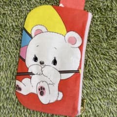 昭和レトロ　白クマちゃん　ペタンコポーチ　16センチのサムネイル