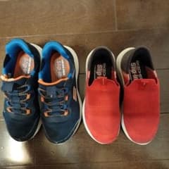 SKECHERSスリップインズ スニーカーセット ネイビー/オレンジ/レッドのサムネイル