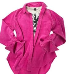 ZARA コーデュロイシャツ ピンク 長袖のサムネイル