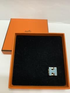 エルメス Hキューブ トップ ネックレス 水色 シルバー 箱付きのサムネイル