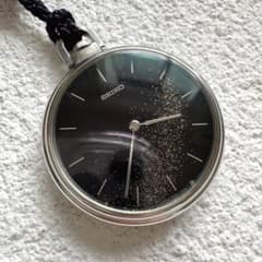 【新品電池】SEIKO セイコー 漆塗り 蒔絵 よそおい 懐中時計 ブラック 新品電池】SEIKO セイコー 漆塗り 蒔絵 よそおい 懐中時計 ブラック