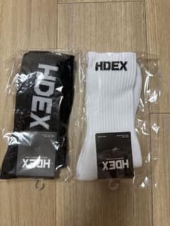 HDEX ソックス ホワイト ブラック 2足セット